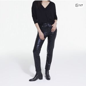 The Kooples Black Coated Skinny Pants Jeans NWT